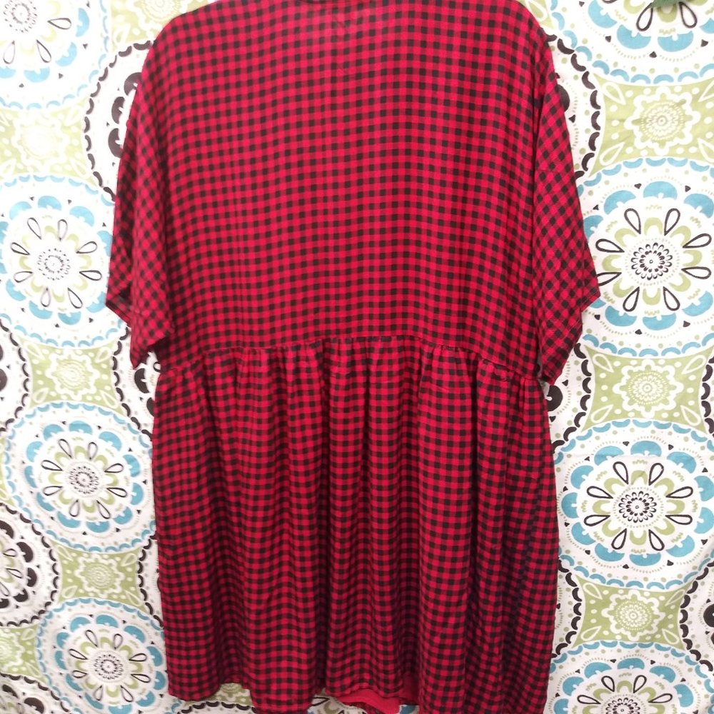 2133 Size Large Jodifl Red Plaid Tunic Top, NWT - Picture 6 of 6